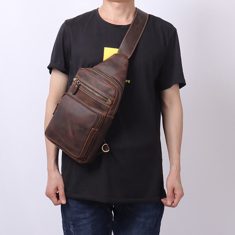 Vintage Herren-Umhängetasche aus Leder – Bild 8 | LuxeStyle