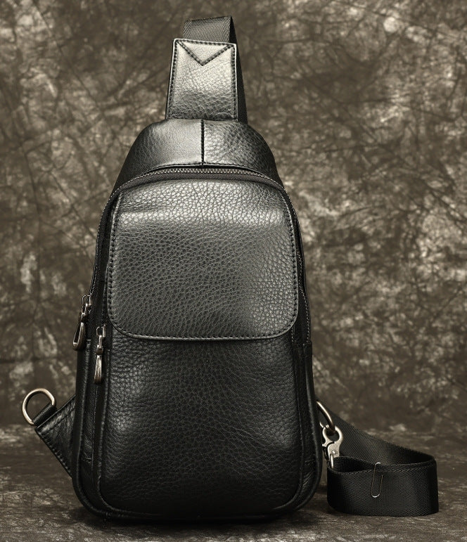 Brusttasche aus Vollnarbenleder für Herren