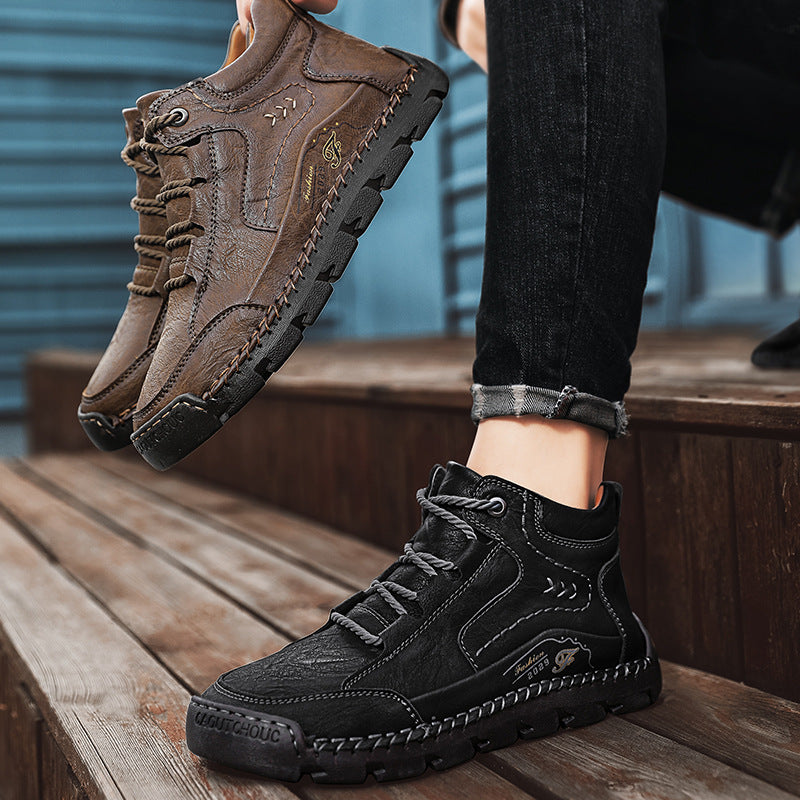 Herren High-Top Winterboots aus Leder