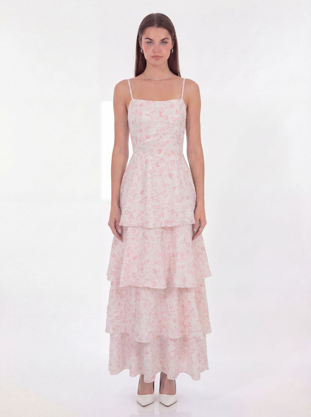 Elegantes Langkleid mit Blumenmuster