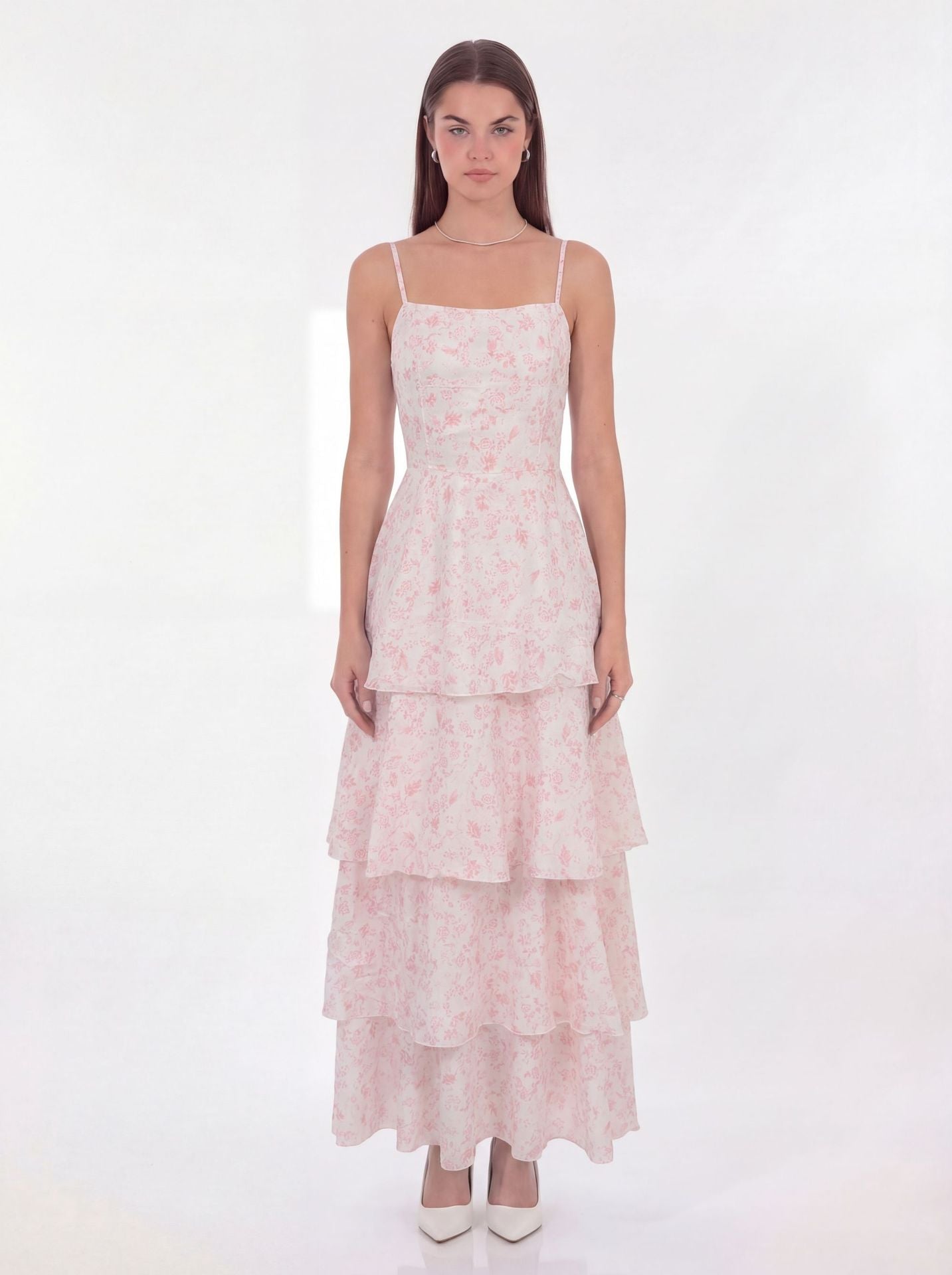 Elegantes Langkleid mit Blumenmuster