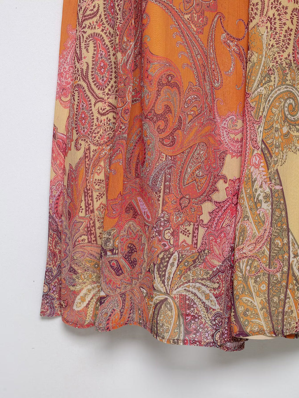 Damen Midi-Rock mit Print und Gürtel
