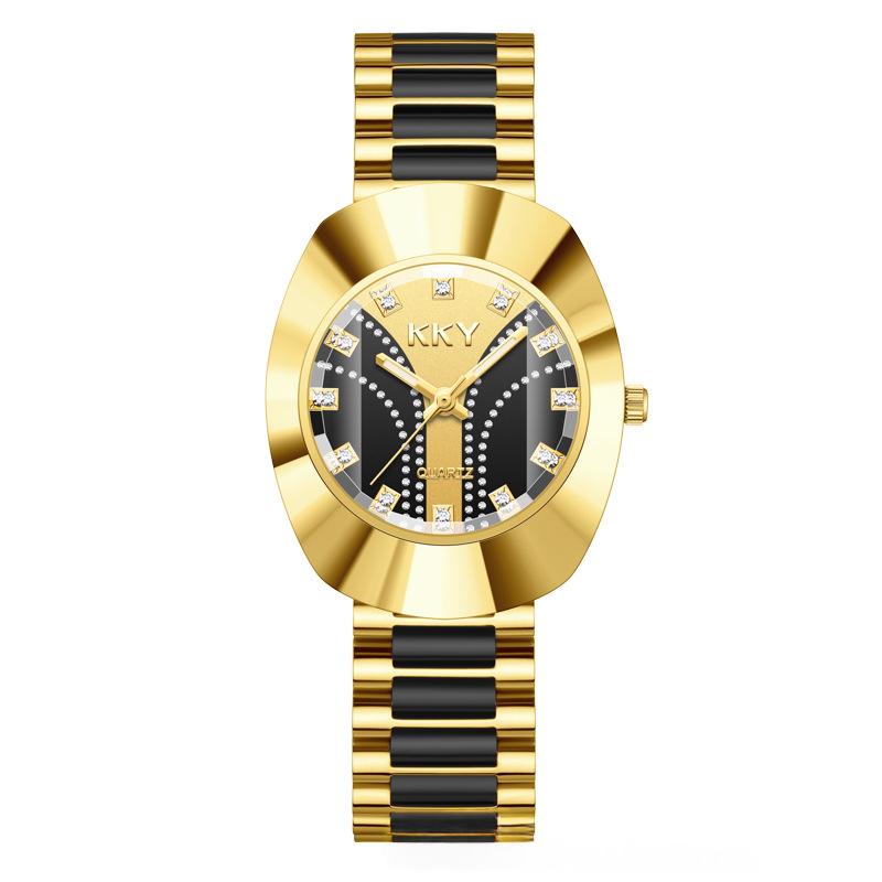 Gold-Case-Uhr mit Goldteller – Mediterraner Stil – Bild 4 | LuxeStyle