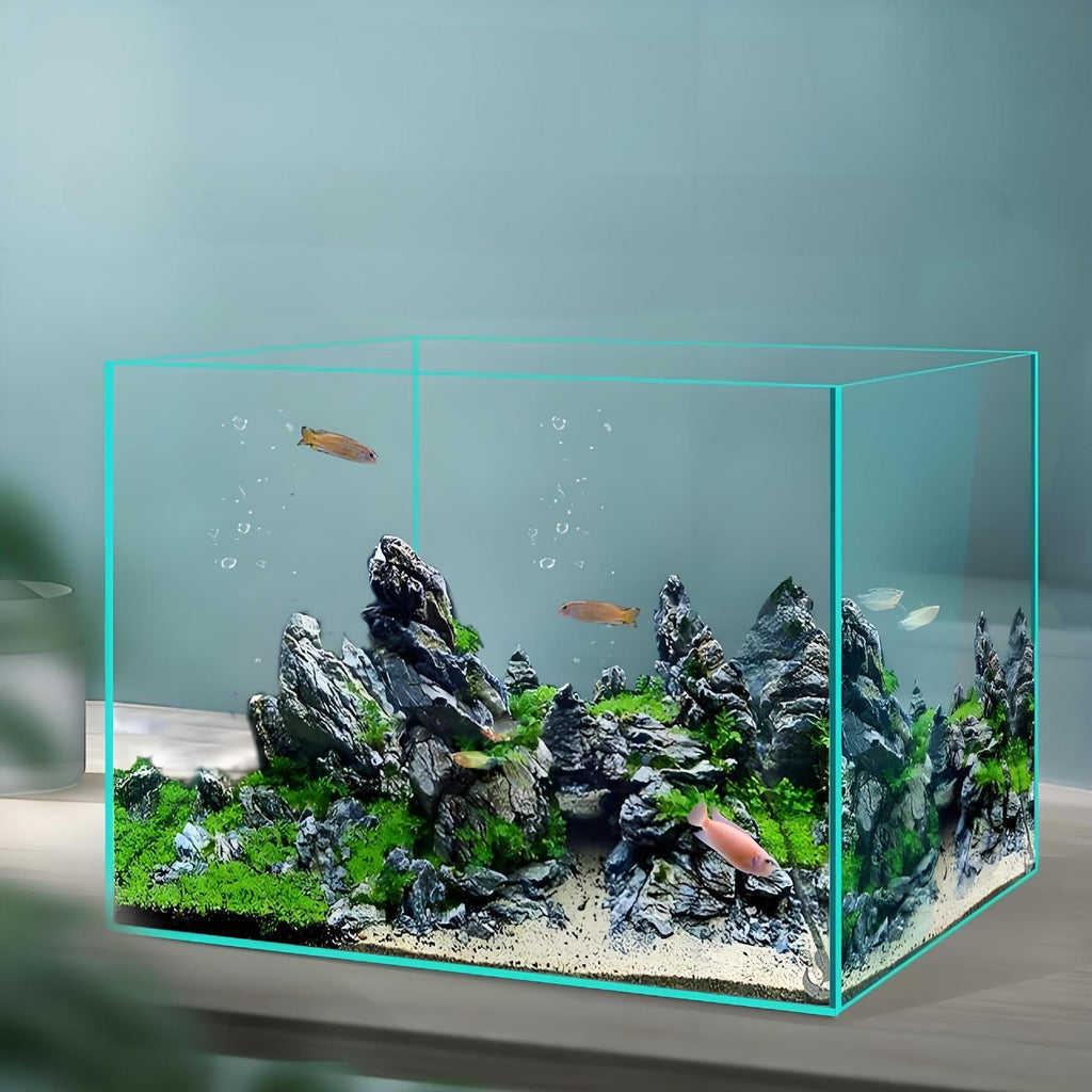 Glas-Aquarium für den Schreibtisch