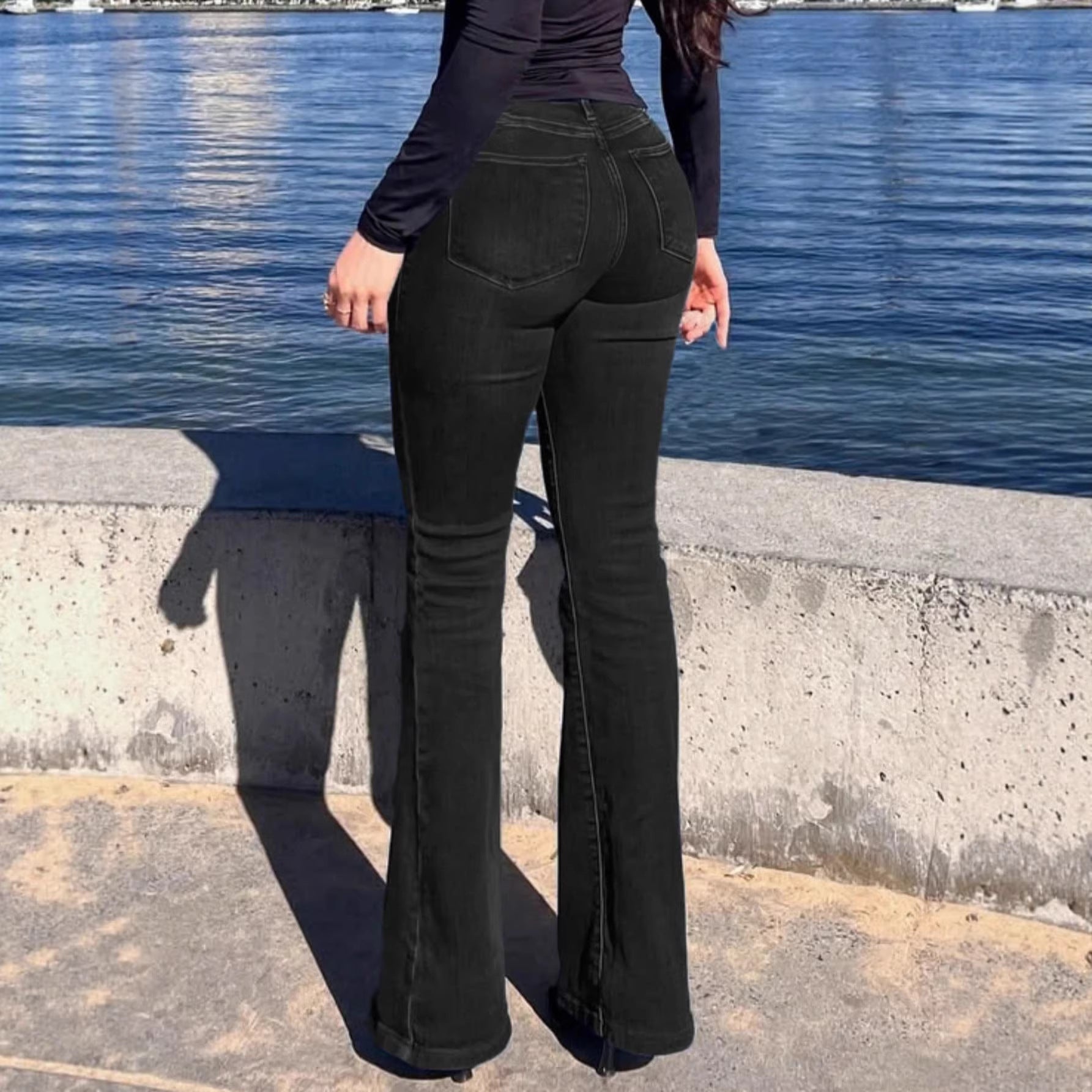 Retro Stretch Bootcut Jeans – Ansicht 3
