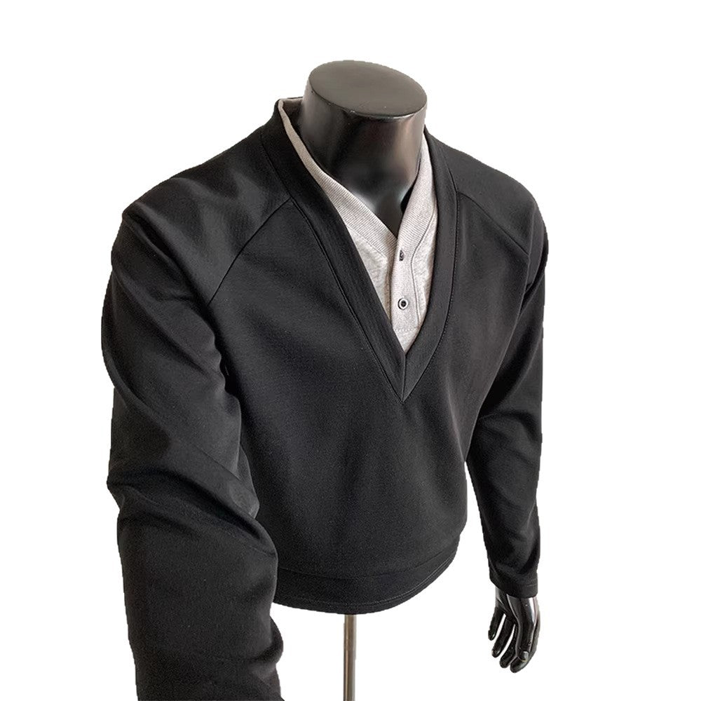 Pullover mit Doppel-V-Hals