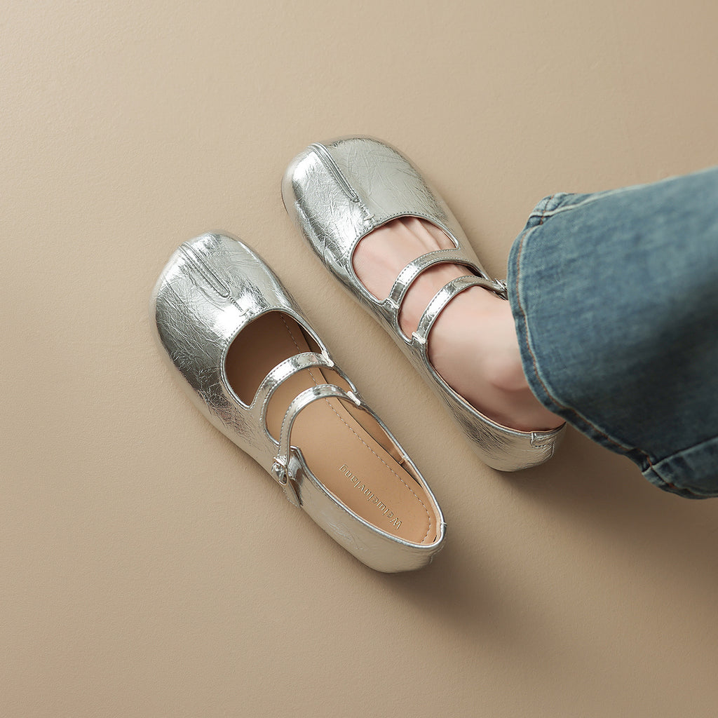 Mary Jane Halbschuhe mit Riemen