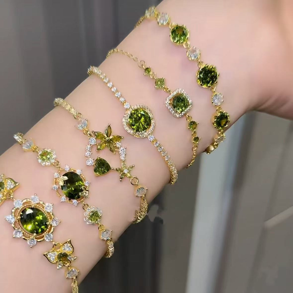 Vergoldetes Zirkonia Armband, geometrisch