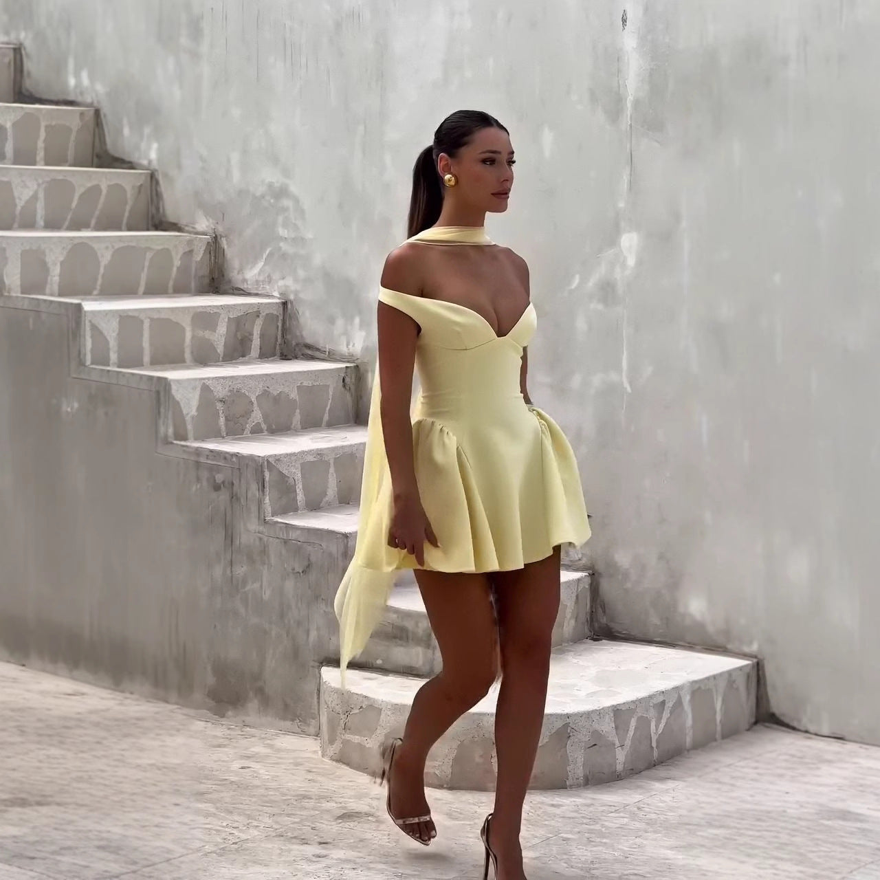 Elegantes ärmelloses A-Linien-Minikleid