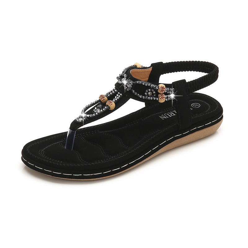 Boho-Sandalen mit Strass und Riemen – Bild 11 | LuxeStyle
