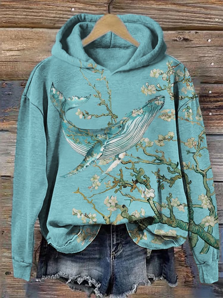 Casual Jacke mit Kirschblüten-Print