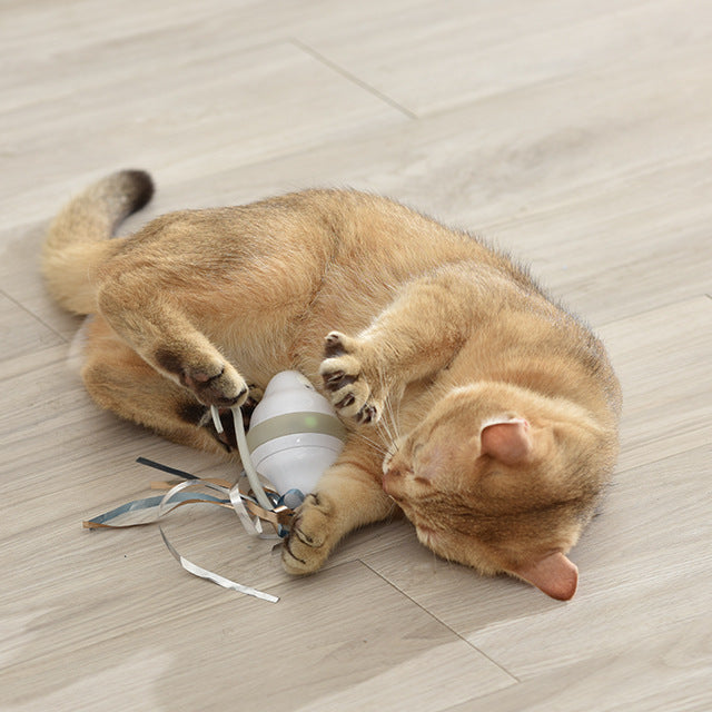 360° Rollende Maus mit Feder für Katzen