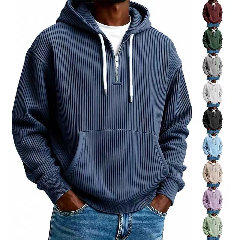 Herren Corduroy Hoodie Langarm