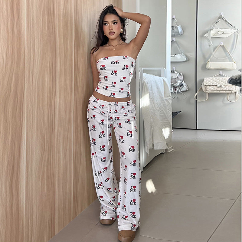 Leggings mit Print-Buchstaben