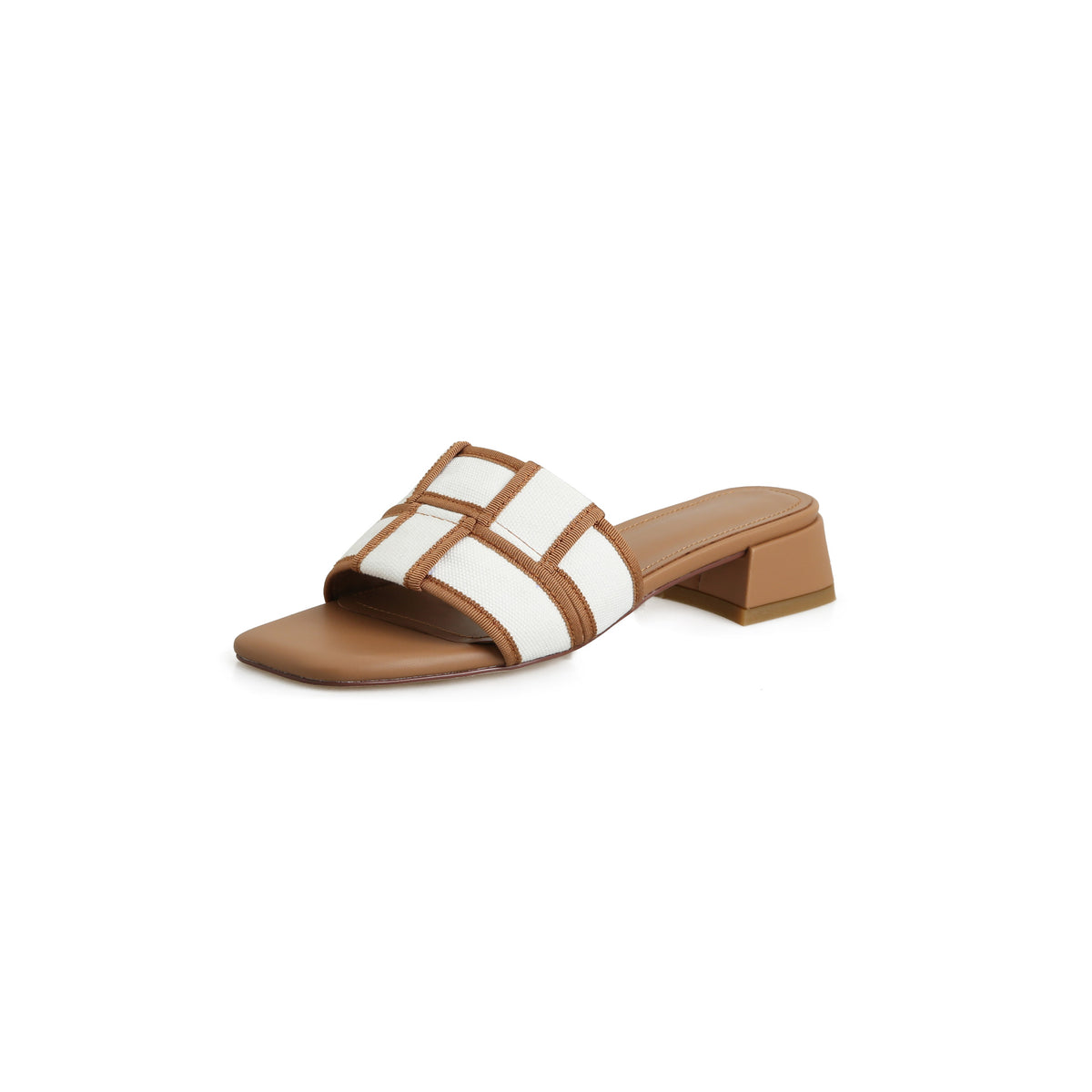 Karierte Mid-Heel Sandalette mit eckiger Spitze – Bild 7 | LuxeStyle