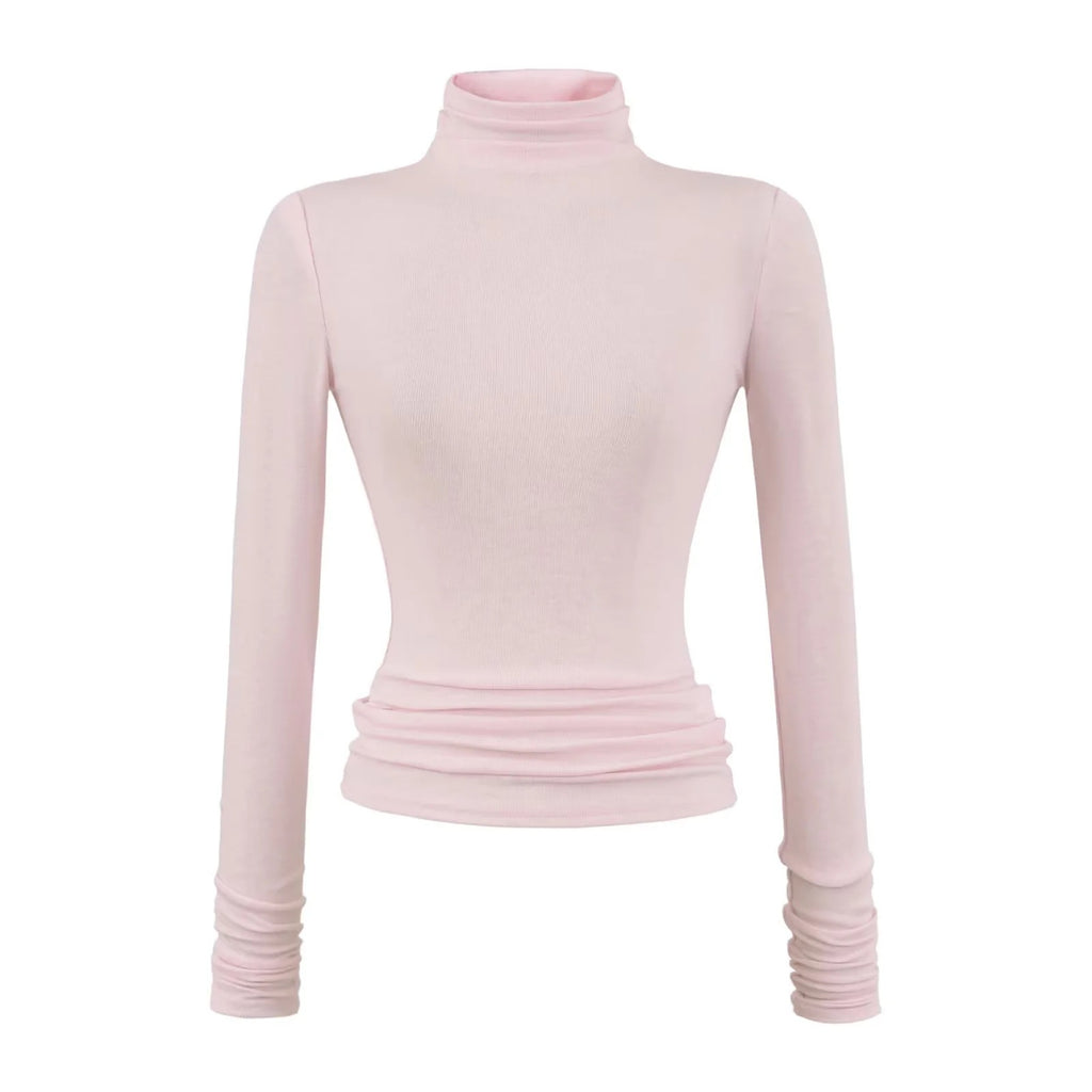 Damen Rollkragen Langarmshirt Slim-Fit – Ansicht 2