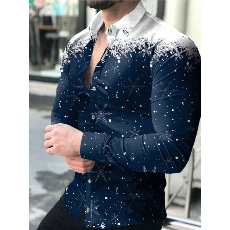 Langärmliges 3D-Druck-Shirt für Männer – Bild 7 | LuxeStyle