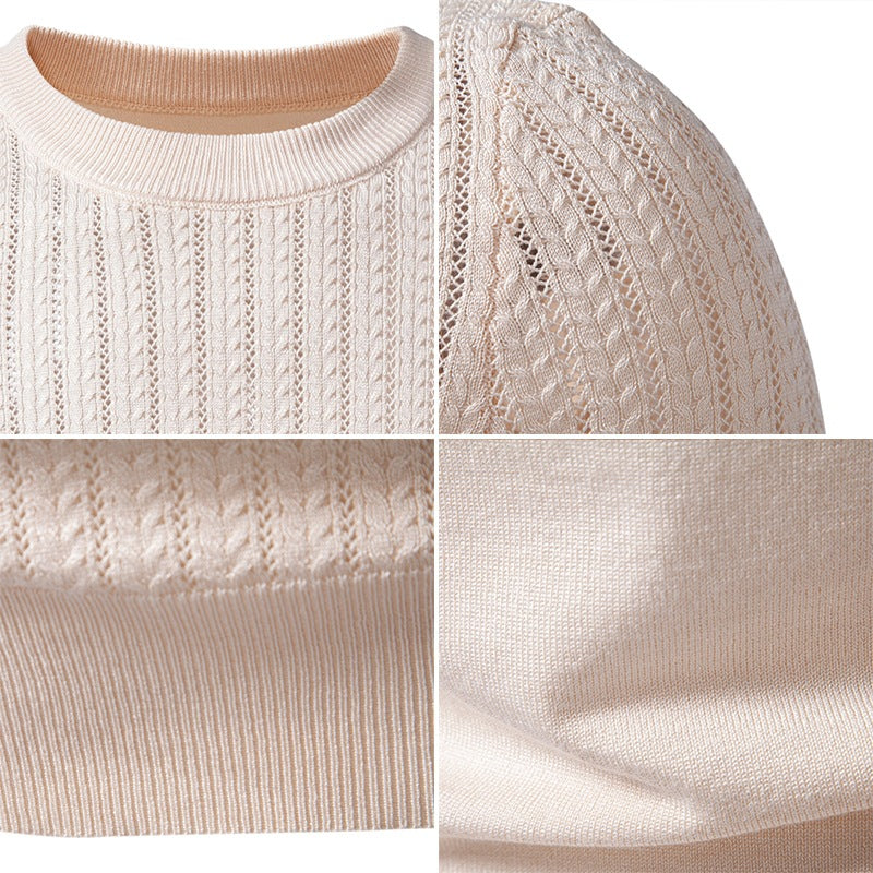 Kurzarm-Strickpullover für Herren