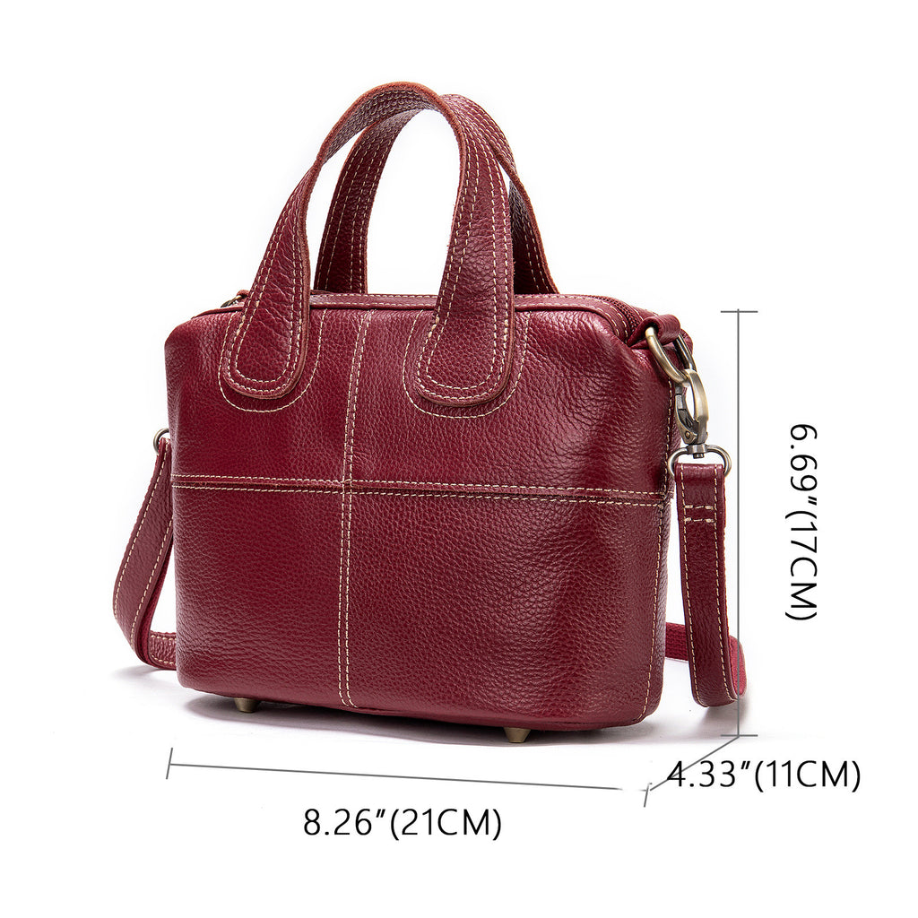 Schwarze Ledertasche mit Schultergurt – Bild 2 | LuxeStyle