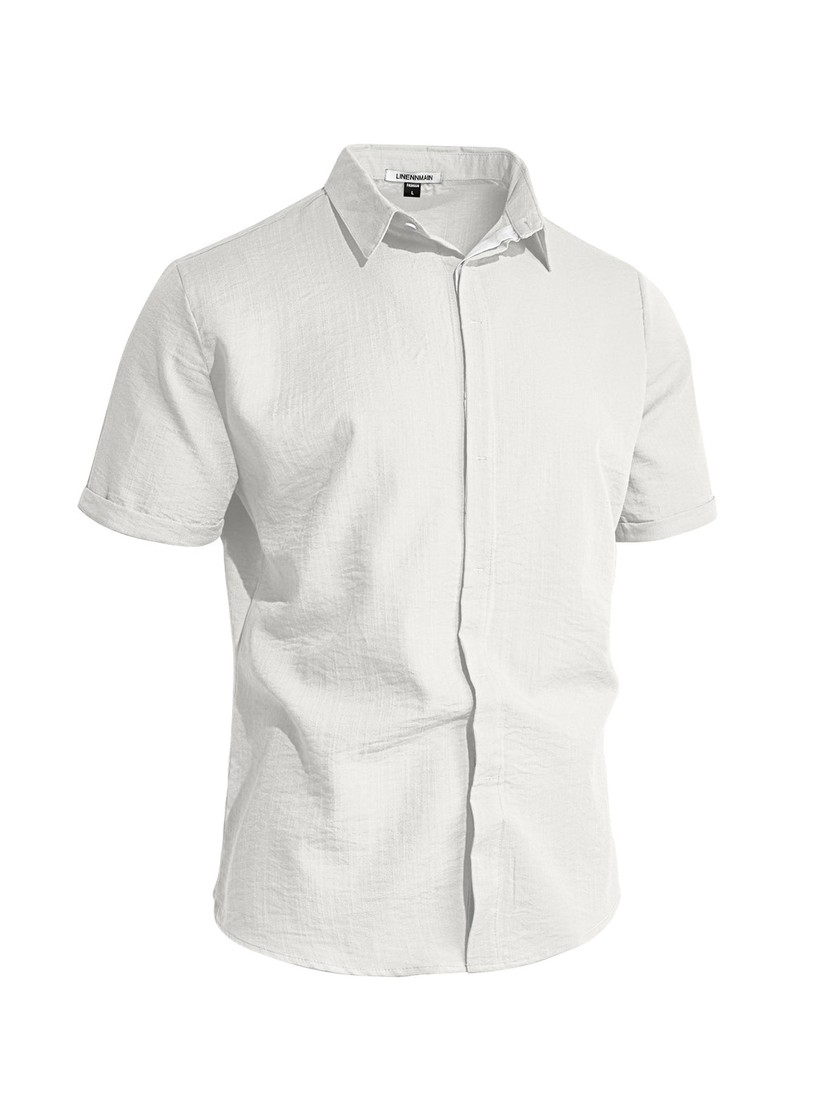 Herren Kurzarm-Hemd aus Bambus-Leinen | LuxeStyle