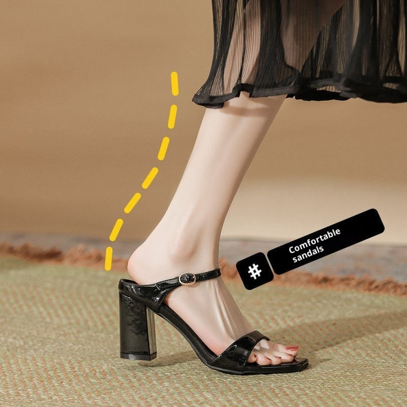 Slingback-Sandalen mit Blockabsatz – Bild 7 | LuxeStyle