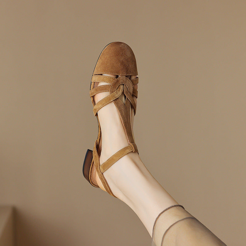 Französische Retro-Sandalen mit geschlossener Spitze – Bild 11 | LuxeStyle