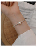 Dezentes Silberarmband mit Süsswasserperlen | LuxeStyle