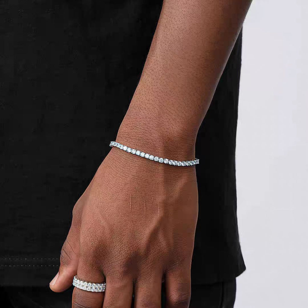 Zirkon Edelstahl Armband mit Federverschluss – Bild 2 | LuxeStyle