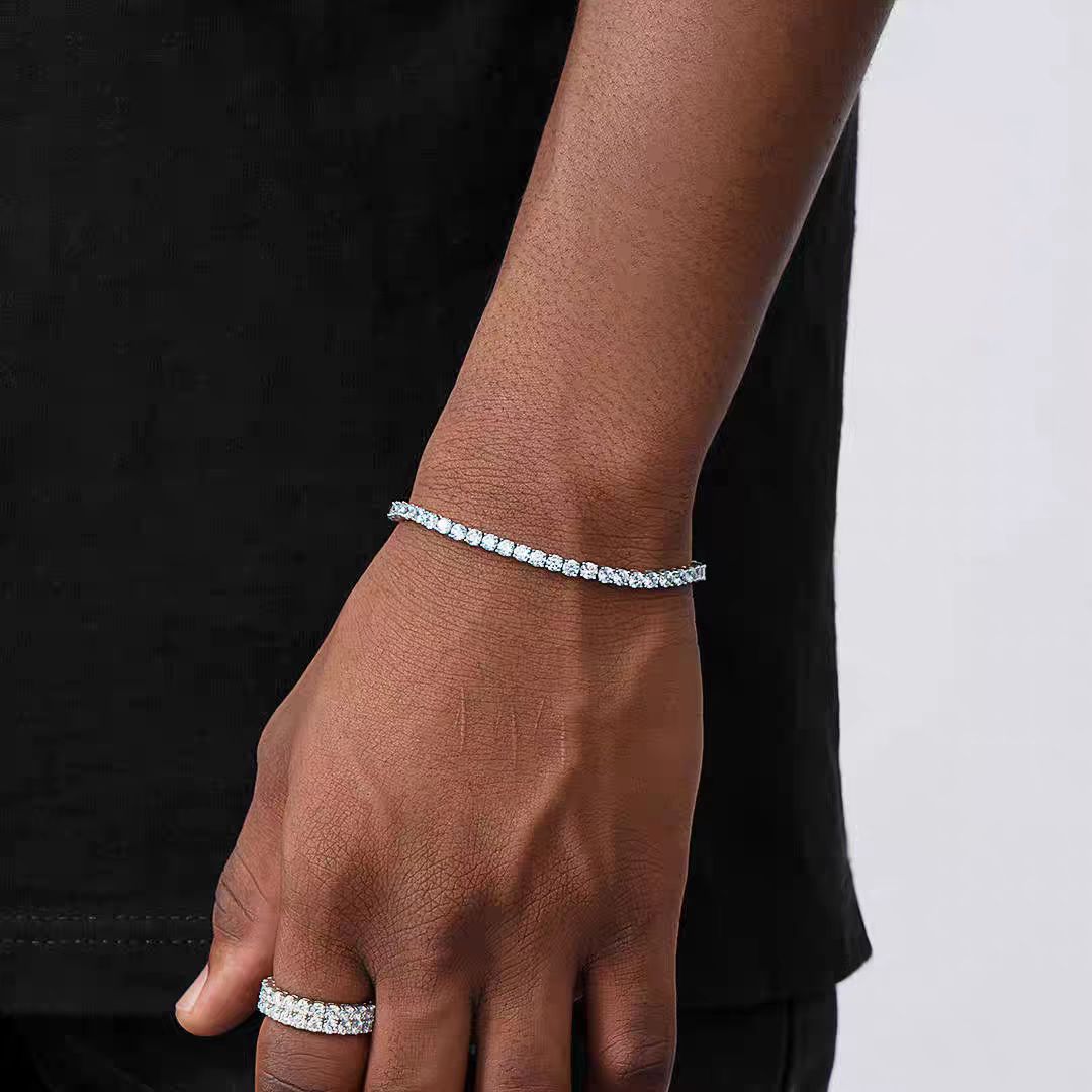Zirkon Edelstahl Armband mit Federverschluss – Bild 2 | LuxeStyle