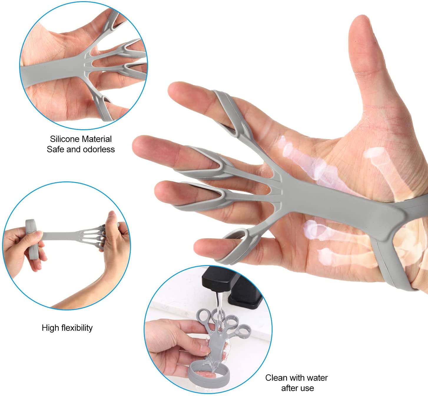 Silikon-Finger-Übungsstrecker für Arthritis & Stärkung