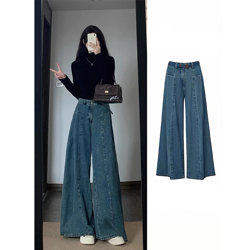 Weit geschnittene High-Waist Jeans