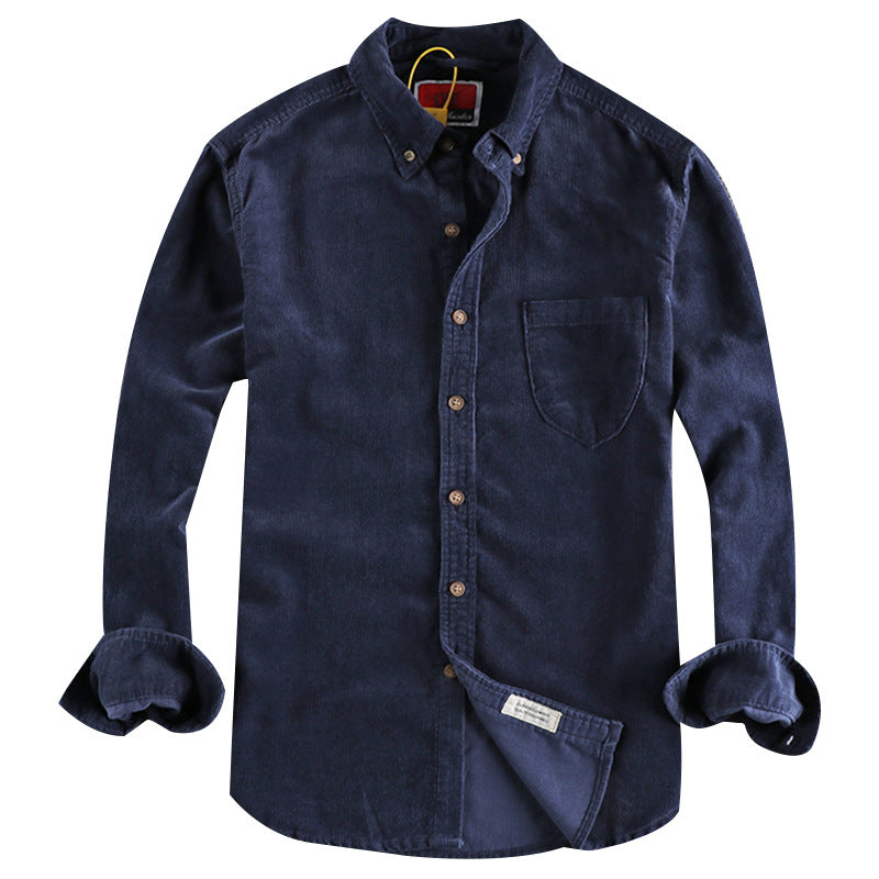 Corduroy Langarmhemd für Herren – Bild 9 | LuxeStyle