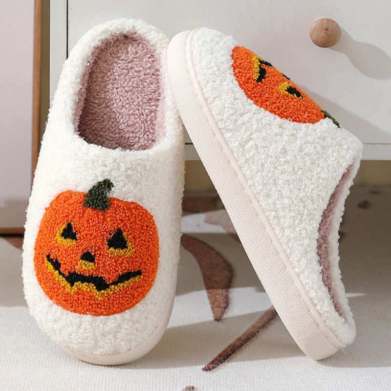 Flauschige Hausschuhe «Kürbis» · Halloween-Plüsch-Slipper