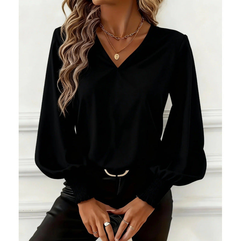Damen-Bluse mit Laternenärmeln