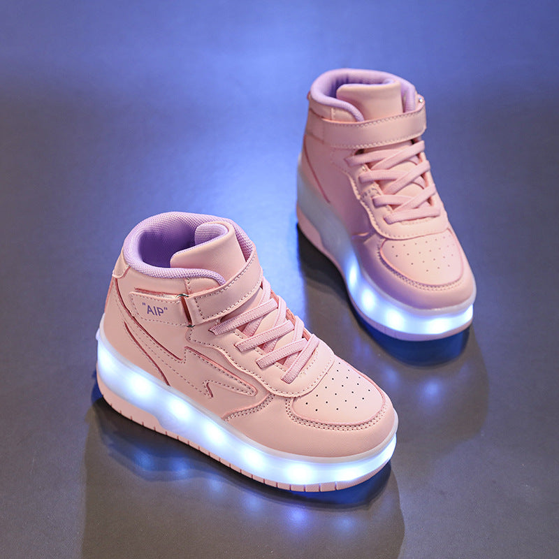 Jugendliche Lederrollschuhe mit Doppellaufrollen
