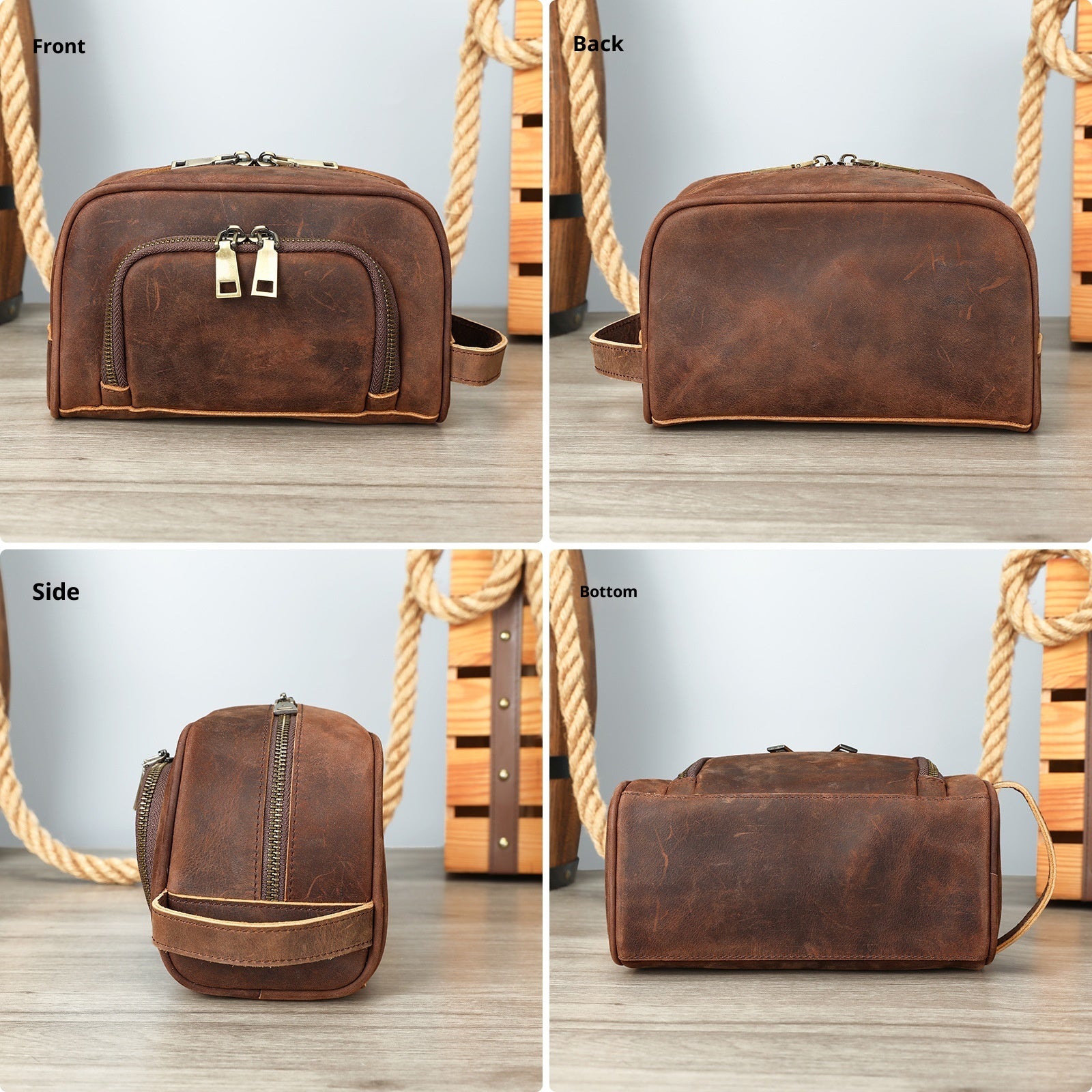 Crazy Horse Leder Vintage Handtasche