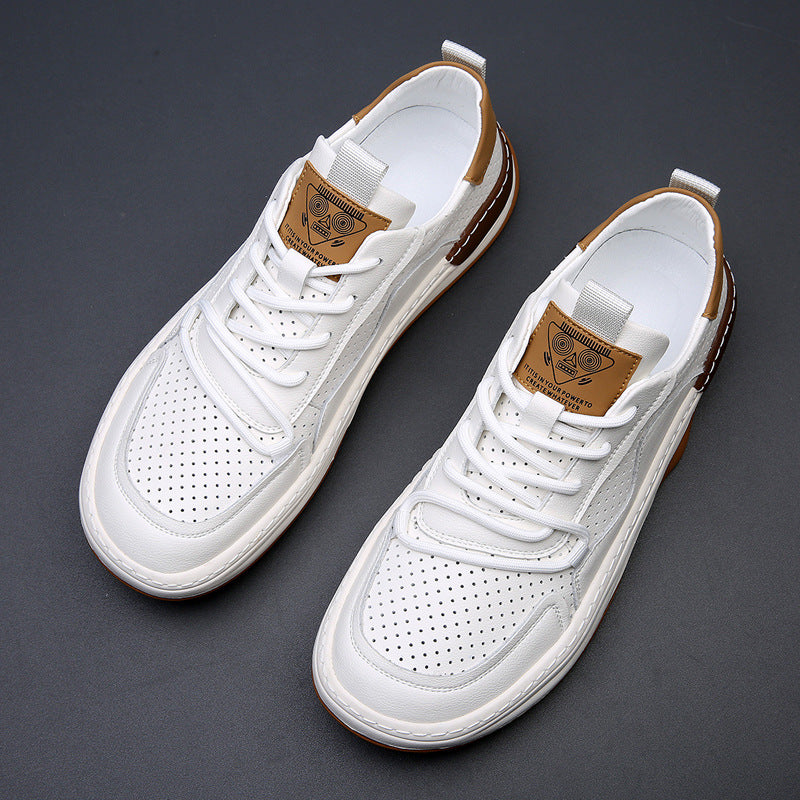 Herren-Sneaker aus Echtleder mit dicker Sohle | LuxeStyle