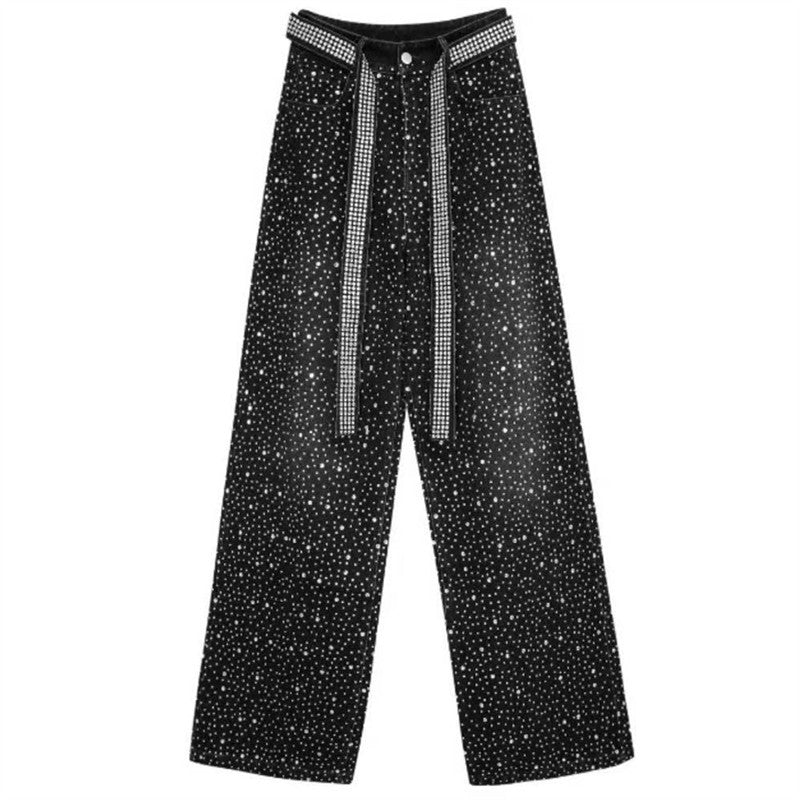 Retro Jeans mit Strass