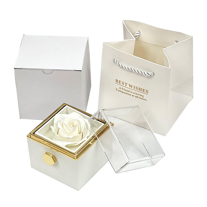 Drehbare Rosen-Schmuckbox
