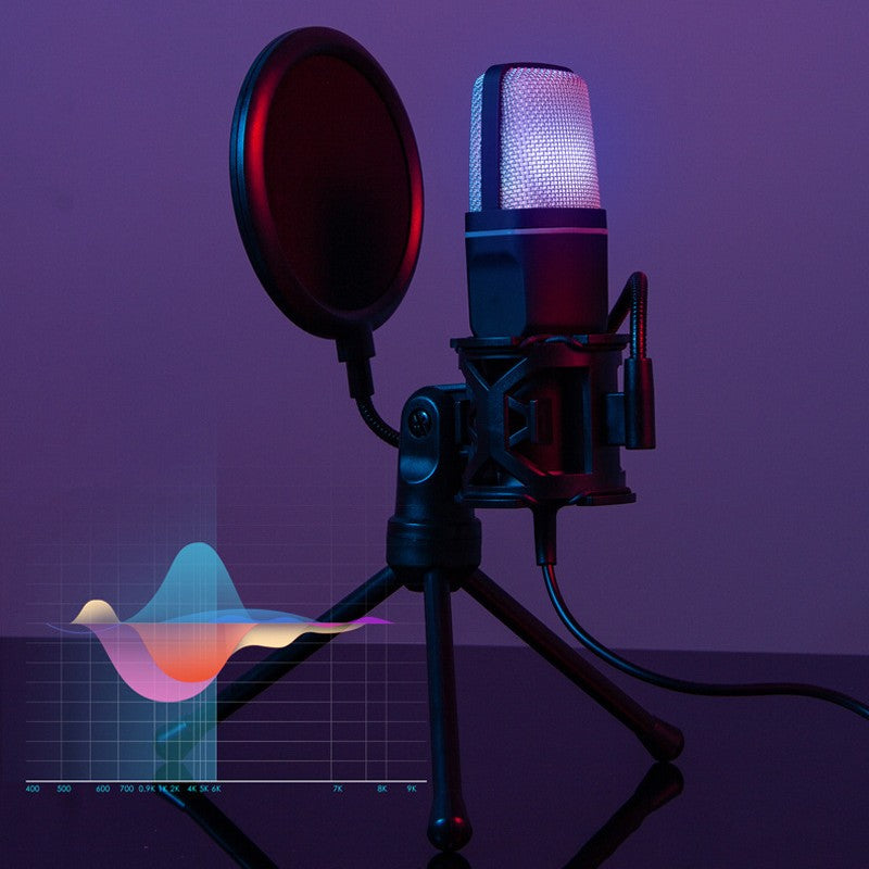 Gaming-Mikrofon mit RGB und DSP-Rauschunterdrückung