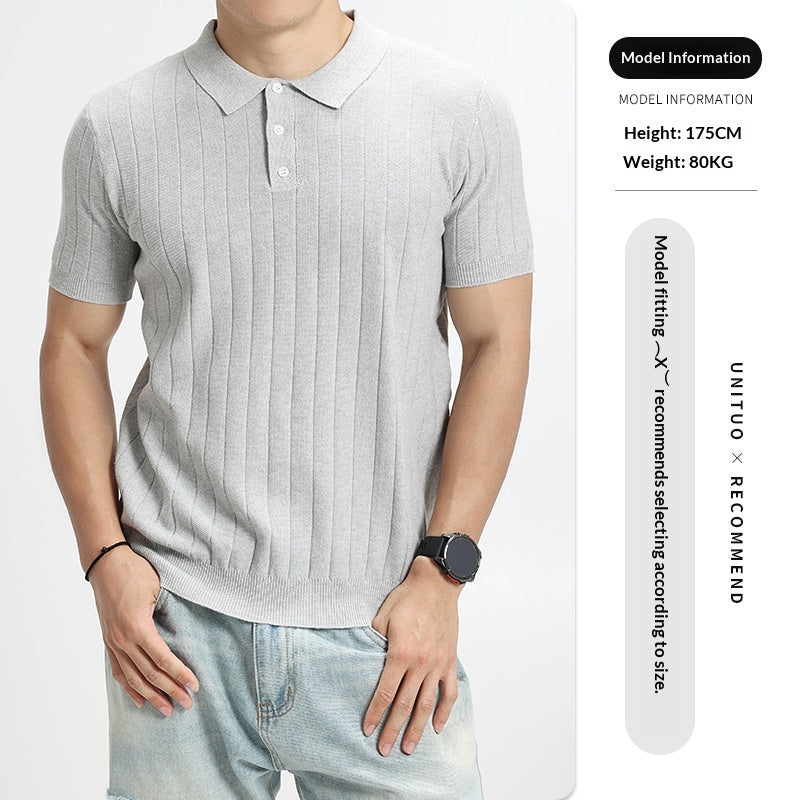 Herren-Hemdbluse Leicht-Luxus Strickmuster