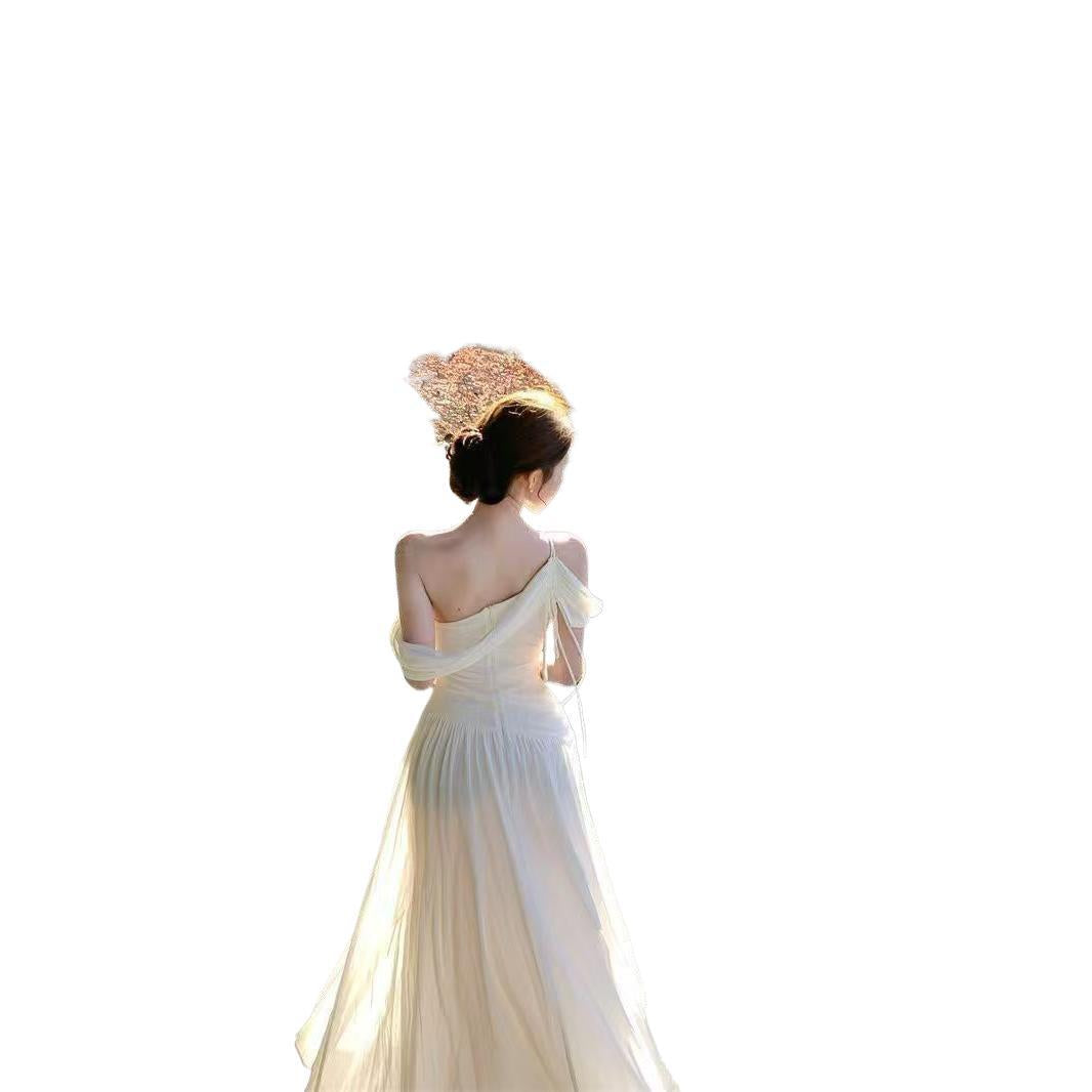 Französisches Off-Shoulder Midikleid mit Twist-Detail – Bild 5 | LuxeStyle