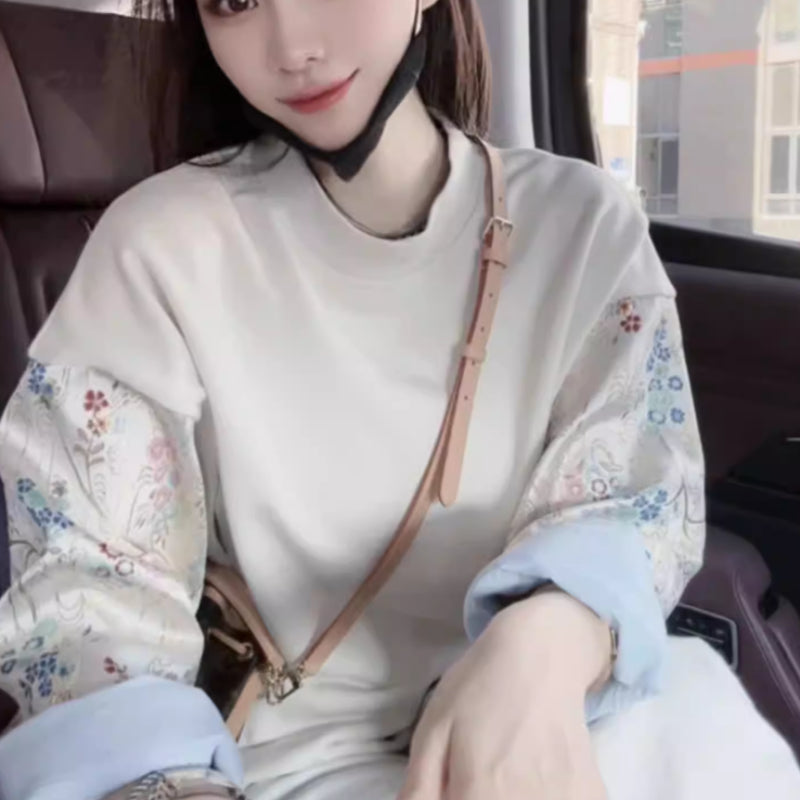 Hoodie mit Stickerei im New Chinese-Stil