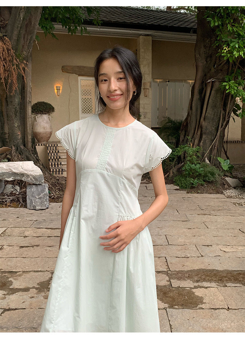Besticktes Midikleid mit Puffärmeln – Bild 5 | LuxeStyle