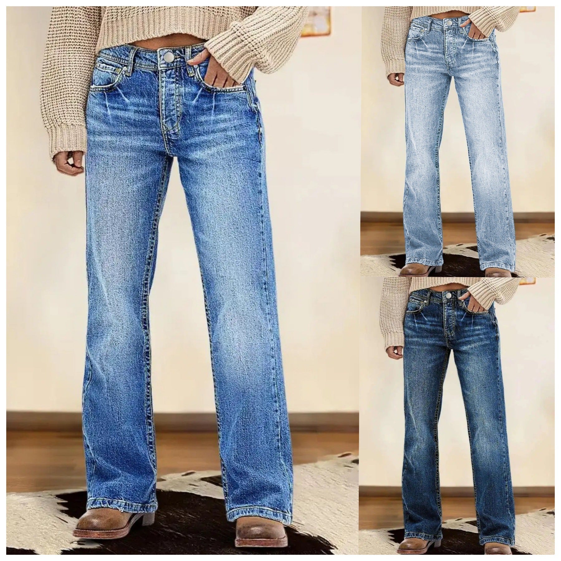 High-Waist Vintage Jeans für Damen
