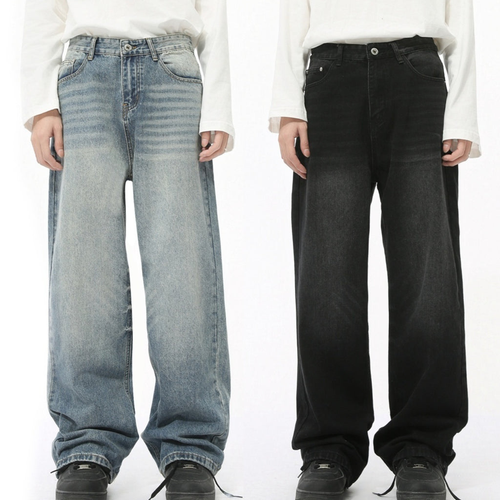 Herren Loose Fit Straight Jeans
