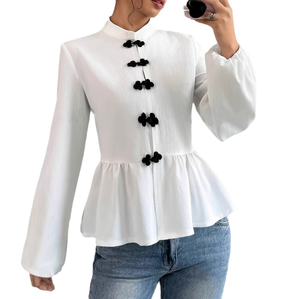 Elegantes Langarm-Pullover-Shirt – Bild 1 | LuxeStyle