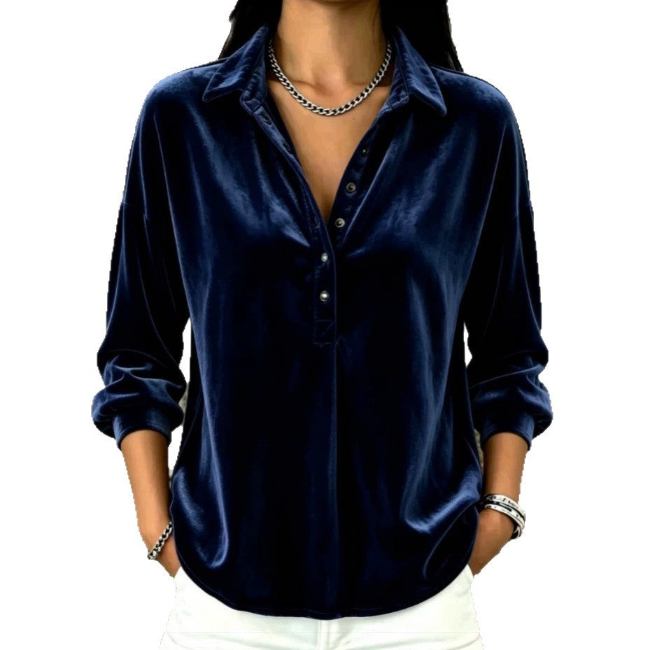 Samt-Blazer mit Reverskragen für Damen – Ansicht 6