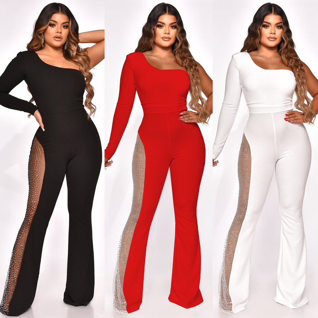 Mesh-Patchwork-Jumpsuit