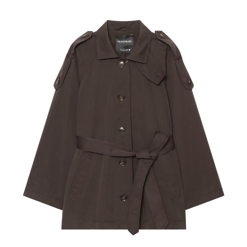 Twill-Trenchcoat mit Bindegürtel – Bild 2 | LuxeStyle